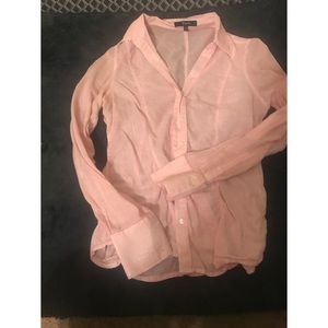 Express light pink button down shirt